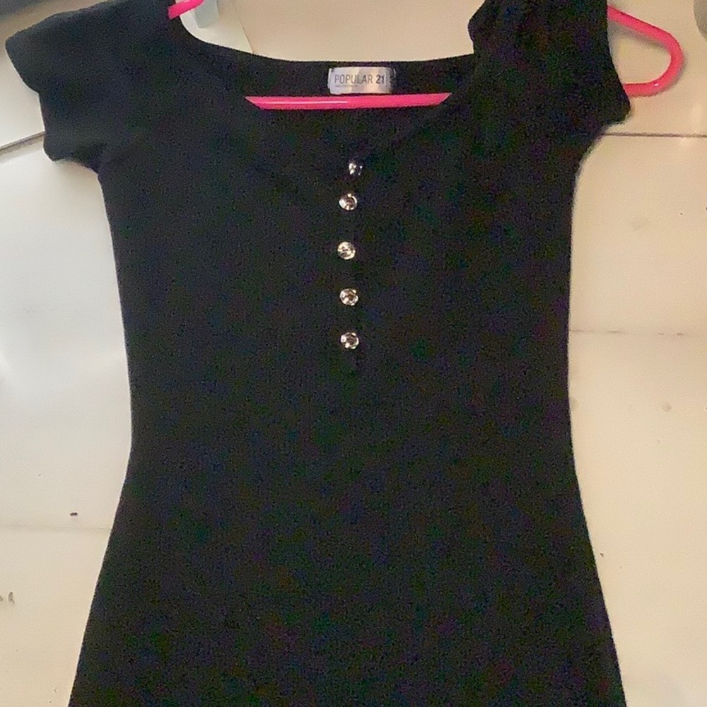 Popular 21 Black Mini Dress